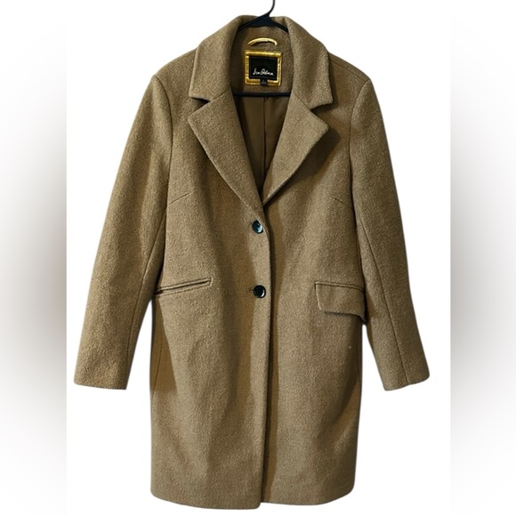 Sam Edelman Camel Single Breasted Wool Blended Coat - L - Picture 1 of 5